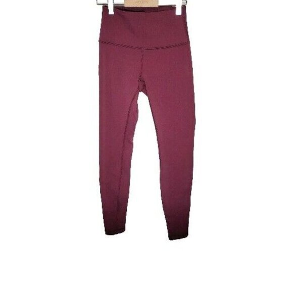 Lululemon Sz 4 Wunder Under High Rise Tight Garnet Full On Luon W5BJWS - Picture 2 of 9